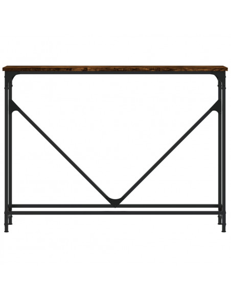 Tavolino Consolle Rovere Fumo 102x22,5x75 cm Legno Multistrato
