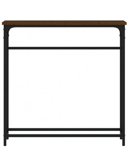 Tavolino Consolle Rovere Marrone 75x19,5x75cm Legno Multistrato