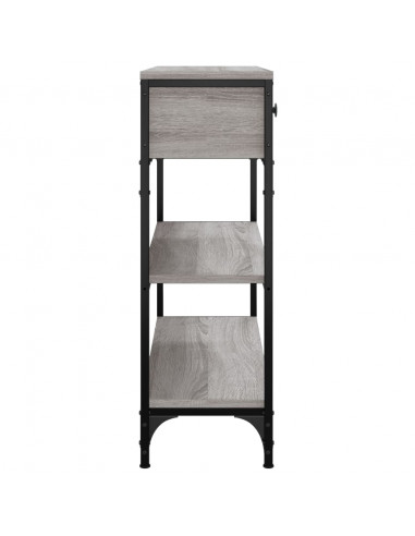 Tavolino Consolle Grigio Sonoma 72,5x25x75 cm Legno Multistrato