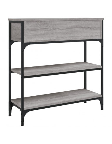 Tavolino Consolle Grigio Sonoma 72,5x25x75 cm Legno Multistrato