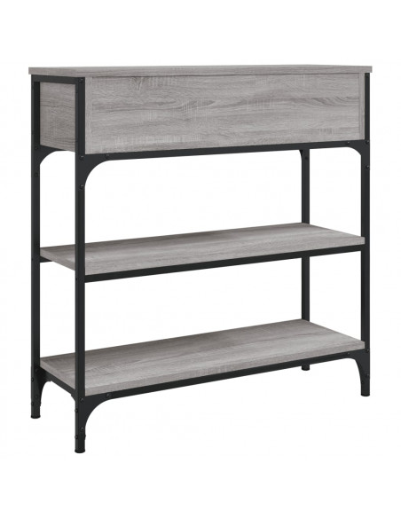 Tavolino Consolle Grigio Sonoma 72,5x25x75 cm Legno Multistrato