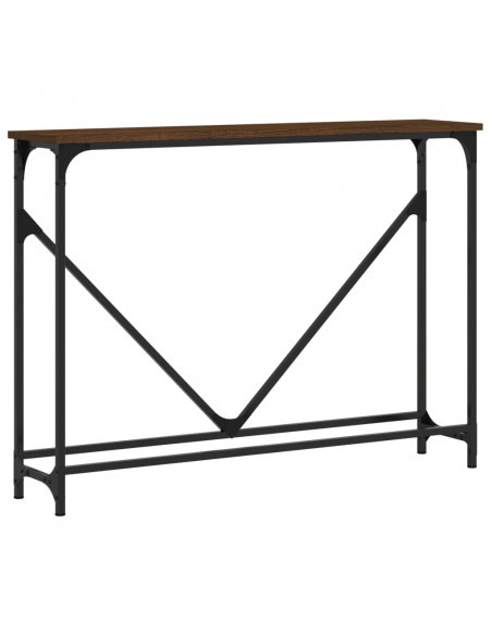 Tavolo Consolle Rovere Marrone 102x22,5x75 cm Legno Multistrato