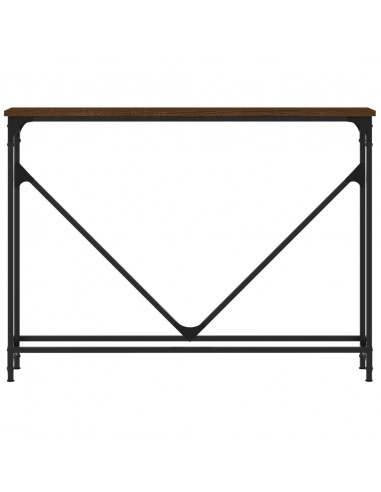 Tavolo Consolle Rovere Marrone 102x22,5x75 cm Legno Multistrato