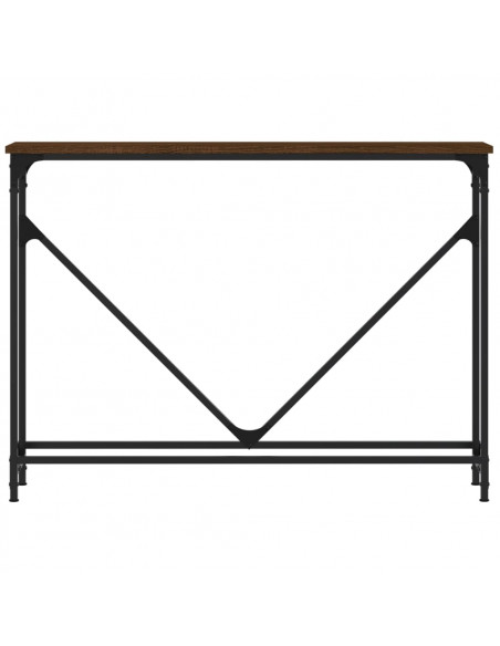 Tavolo Consolle Rovere Marrone 102x22,5x75 cm Legno Multistrato