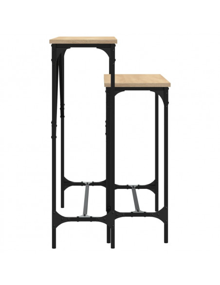 Tavolini Consolle 2 pz Rovere Sonoma in Legno Multistrato