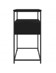 Tavolino Consolle Nero 75x40x75 cm in Legno Multistrato 2