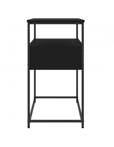 Tavolino Consolle Nero 75x40x75 cm in Legno Multistrato