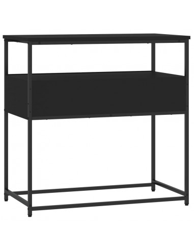 Tavolino Consolle Nero 75x40x75 cm in Legno Multistrato