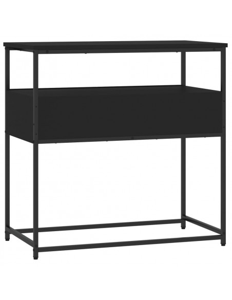 Tavolino Consolle Nero 75x40x75 cm in Legno Multistrato