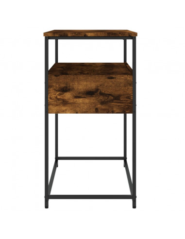 Tavolino Consolle Rovere Fumo 75x40x75 cm in Legno Multistrato