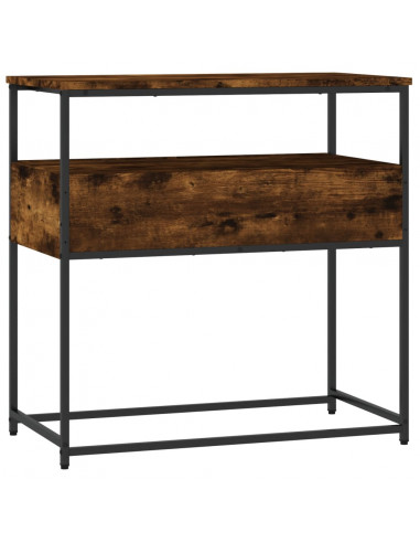 Tavolino Consolle Rovere Fumo 75x40x75 cm in Legno Multistrato