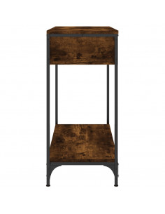 Tavolino Consolle Rovere Fumo 75x34,5x75cm Legno Multistrato 2