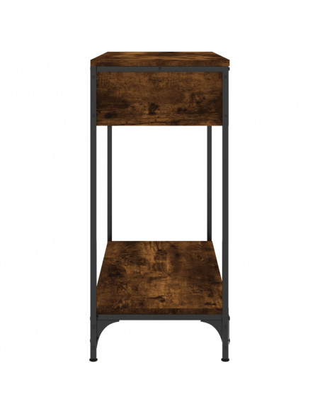 Tavolino Consolle Rovere Fumo 75x34,5x75cm Legno Multistrato