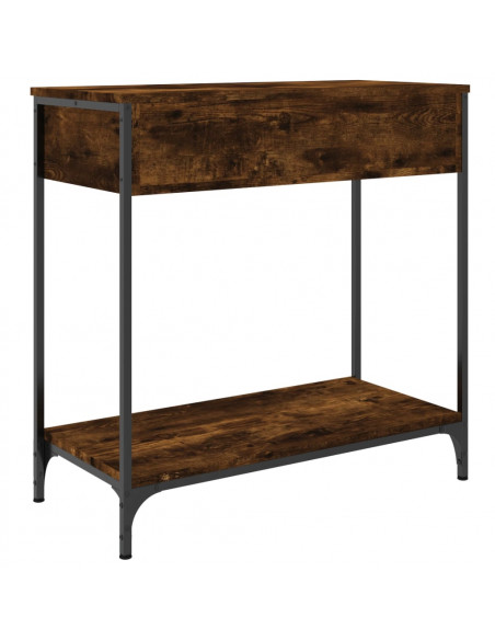 Tavolino Consolle Rovere Fumo 75x34,5x75cm Legno Multistrato