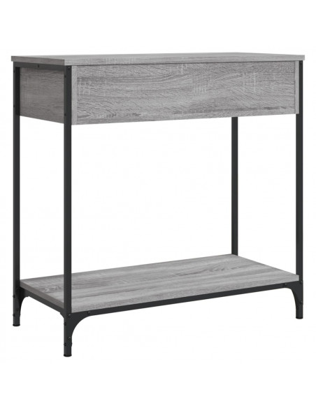 Tavolino Consolle Grigio Sonoma 75x34,5x75cm Legno Multistrato