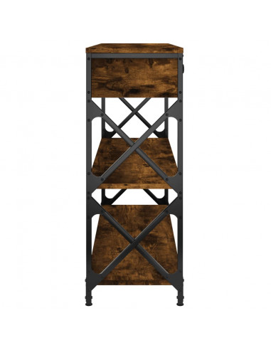 Tavolo Consolle Rovere Fumo 100x28x75 cm in Legno Multistrato