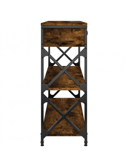 Tavolo Consolle Rovere Fumo 100x28x75 cm in Legno Multistrato
