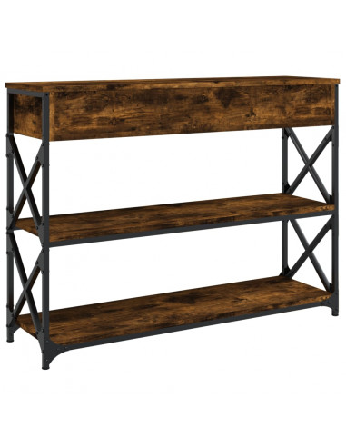 Tavolo Consolle Rovere Fumo 100x28x75 cm in Legno Multistrato
