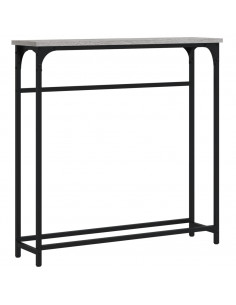 Tavolino Consolle Grigio Sonoma 75x19,5x75 cm Legno Multistrato 2