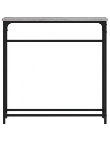 Tavolino Consolle Grigio Sonoma 75x19,5x75 cm Legno Multistrato