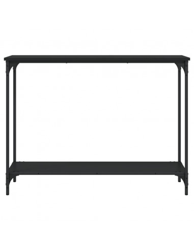 Tavolino Consolle Nero 101x30,5x75 cm in Legno Multistrato