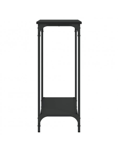 Tavolino Consolle Nero 101x30,5x75 cm in Legno Multistrato