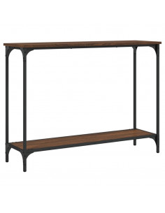Tavolo Consolle Rovere Marrone 101x30,5x75 cm Legno Multistrato 2