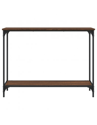 Tavolo Consolle Rovere Marrone 101x30,5x75 cm Legno Multistrato