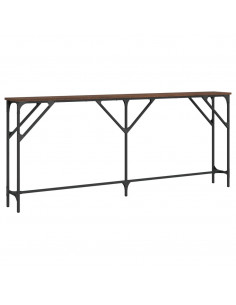 Tavolino Consolle Rovere Marrone 180x23x75 cm Legno Multistrato 2