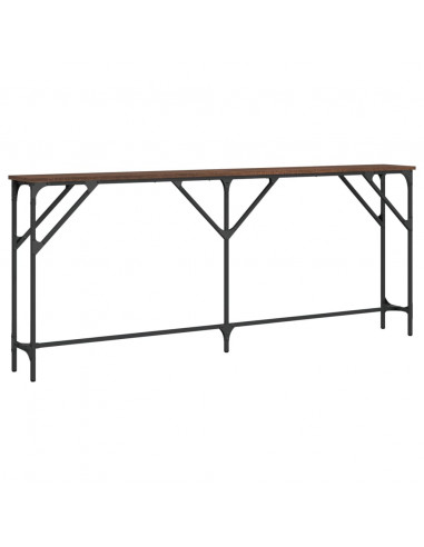 Tavolino Consolle Rovere Marrone 180x23x75 cm Legno Multistrato