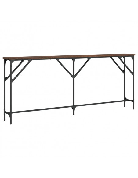 Tavolino Consolle Rovere Marrone 180x23x75 cm Legno Multistrato