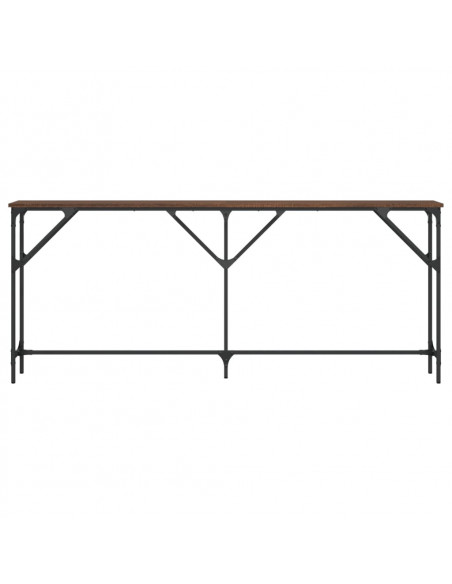 Tavolino Consolle Rovere Marrone 180x23x75 cm Legno Multistrato