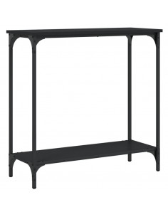 Tavolino Consolle Nero 75x30,5x75 cm in Legno Multistrato 2