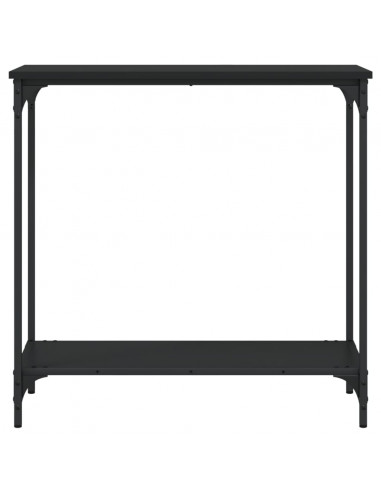 Tavolino Consolle Nero 75x30,5x75 cm in Legno Multistrato