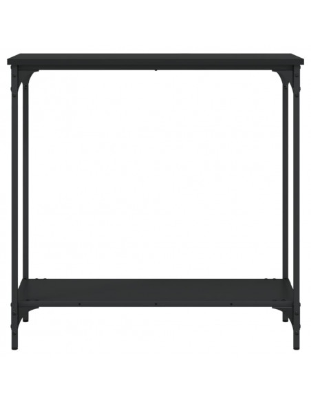 Tavolino Consolle Nero 75x30,5x75 cm in Legno Multistrato