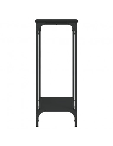 Tavolino Consolle Nero 75x30,5x75 cm in Legno Multistrato