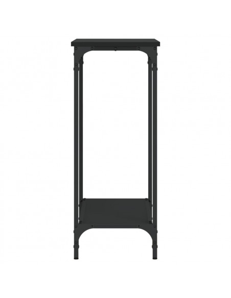 Tavolino Consolle Nero 75x30,5x75 cm in Legno Multistrato