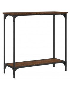 Tavolino Consolle Rovere Marrone 75x30,5x75cm Legno Multistrato 2