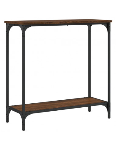 Tavolino Consolle Rovere Marrone 75x30,5x75cm Legno Multistrato