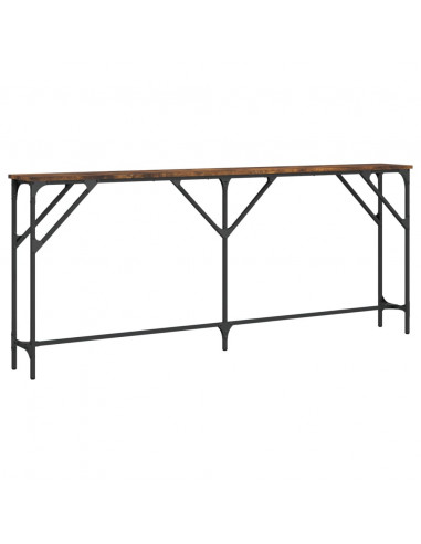 Tavolo Consolle Rovere Fumo 180x23x75 cm in Legno Multistrato
