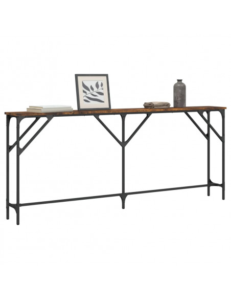 Tavolo Consolle Rovere Fumo 180x23x75 cm in Legno Multistrato