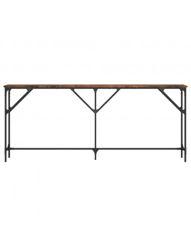 Tavolo Consolle Rovere Fumo 180x23x75 cm in Legno Multistrato