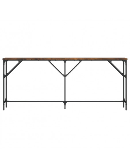 Tavolo Consolle Rovere Fumo 180x23x75 cm in Legno Multistrato