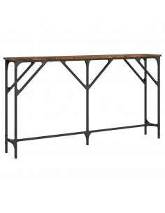 Tavolo Consolle Rovere Fumo 140x23x75 cm in Legno Multistrato 2