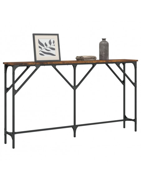 Tavolo Consolle Rovere Fumo 140x23x75 cm in Legno Multistrato