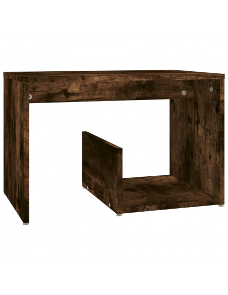 Tavolino Rovere Fumo 59x36x38 cm in Legno Multistrato