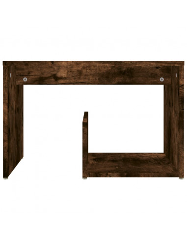 Tavolino Rovere Fumo 59x36x38 cm in Legno Multistrato