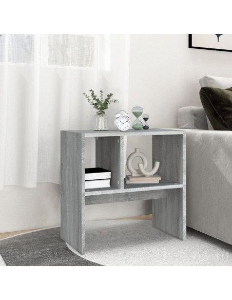 Tavolino Grigio Sonoma 50x30x50 cm Legno Multistrato