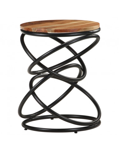 Tavolino da Salotto 40x40x52 cm in Legno Massello di Acacia