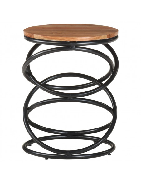 Tavolino da Salotto 40x40x52 cm in Legno Massello di Acacia